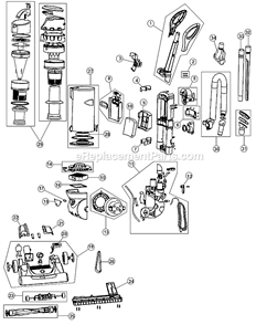 Part Location Diagram of RO-JDA101 Dirt Devil Turbo Tool-Pet